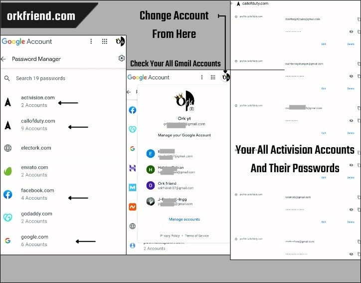 Your All Activision Accounts And Their Passwords