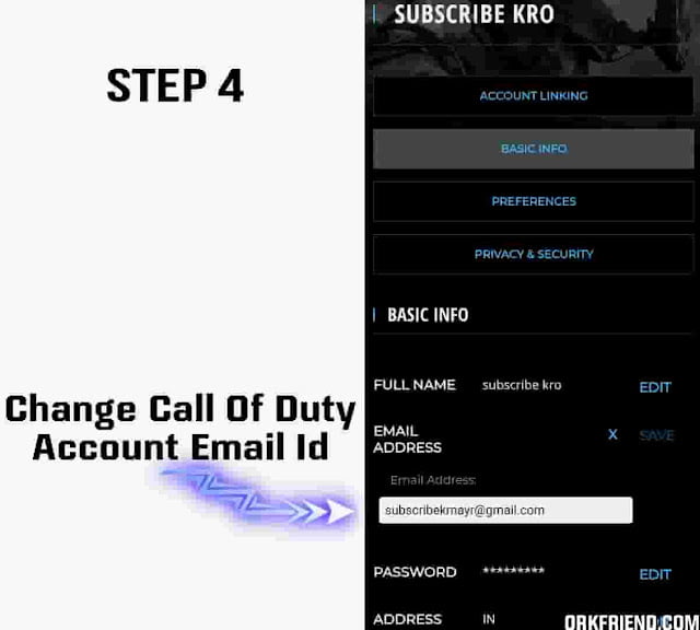 call of duty mobile email change, change email call of duty mobile