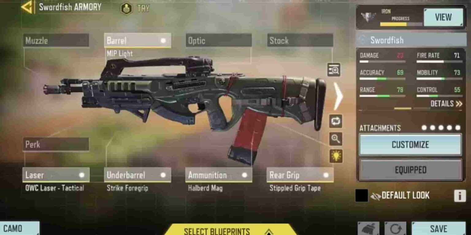 CODm Best Gunsmith Loadout For Swordfish Cod Mobile Swordfish Best