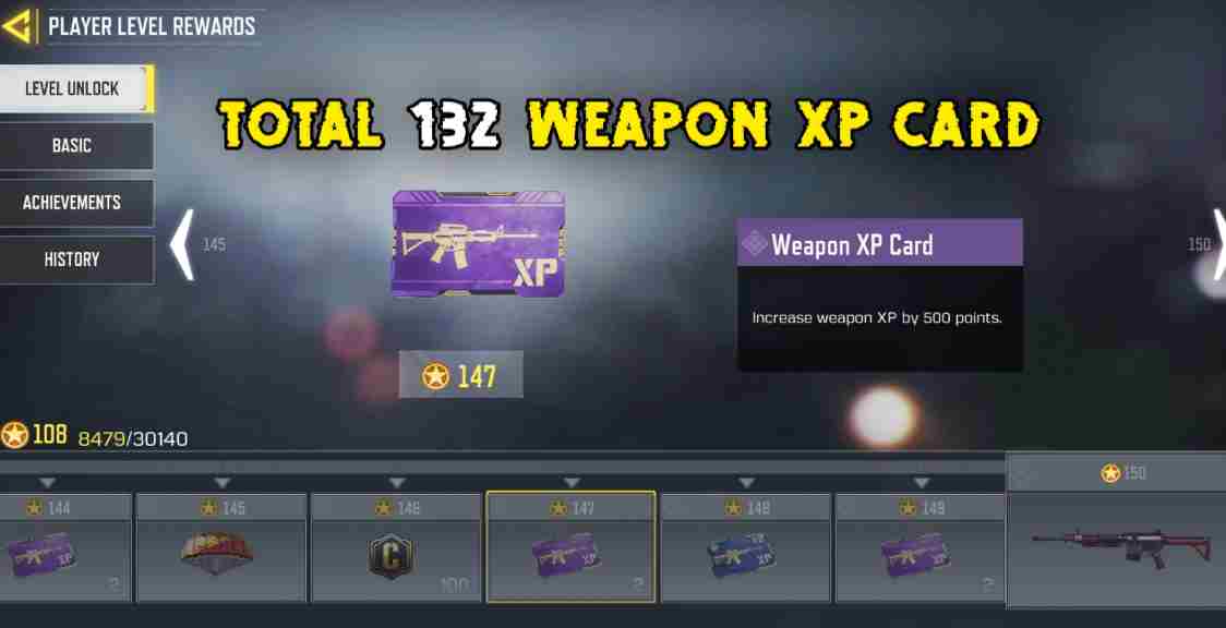 Level Up Your Player Level for Weapon XP Card in COD Mobile