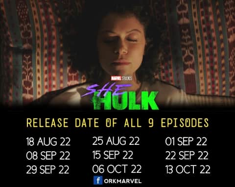 SHE HULK RELEASE DATE OF ALL EPISODES 2022