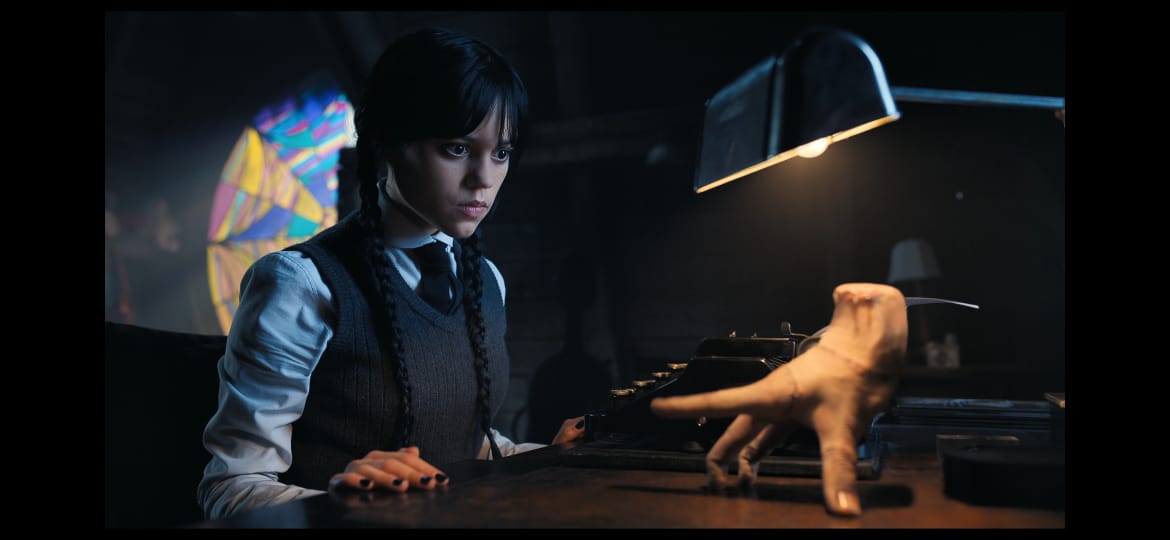 Wednesday Addams with Thing, Wednesday web series Download 